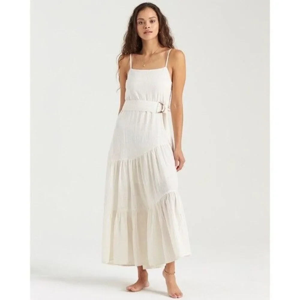 Billabong Island Spirit Women’s Maxi Dress Organic Cotton Size L - Picture 6 of 16